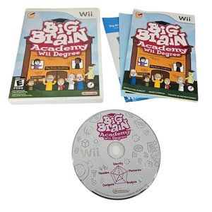 Nintendo Wii Big Brain Academy CD Disc Video Game 2007 Degree Learning Education